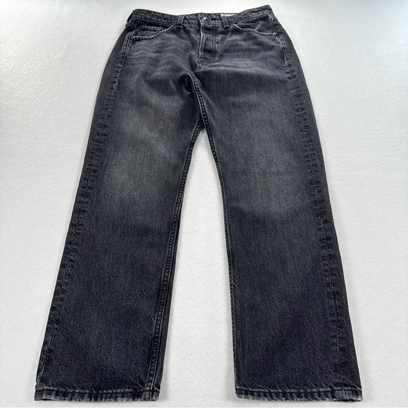 rag & bone Denim - Rag & Bone Maya Jean Women’s 27 High Rise Ankle Slim Jeans in Black Button Fly